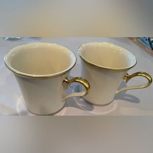 2 Lenox Eternal Mug, 12 ounce, Ivory and Gold